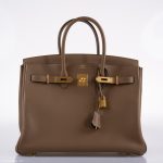 Hermes Birkin 35 Beige de Weimar Jonathan with Gold Hardware - 2020, Y - Image 6