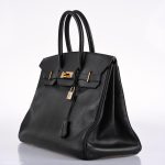 Hermes Birkin 35 Black Ardenne Gold Hardware - C Square - Image 11