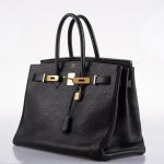 Hermes Birkin 35 Black Ardennes Leather Gold Hardware - Circle W - Image 11