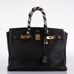Hermes Birkin 35 Black Ardennes Leather Gold Hardware - Circle W - Image 4