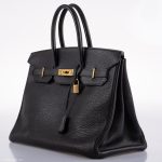 Hermes Birkin 35 Black Ardennes Leather Gold Hardware - Circle W - Image 5