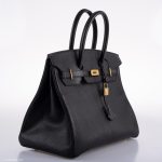 Hermes Birkin 35 Black Chevre De Coromandel with Gold Hardware - 2019, D - Image 3