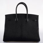 Hermes Birkin 35 Black Chevre De Coromandel with Gold Hardware - 2019, D - Image 5