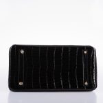 Hermes Birkin 35 Black Shiny Porosus Crocodile with Gold Hardware - 2017, A - Image 3
