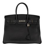 Hermes Birkin 35 Black Togo Palladium Hardware - 2017, A