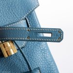 Hermes Birkin 35 Blue Jean Togo Gold Hardware - Square G - Image 9