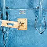 Hermes Birkin 35 Blue Jean Togo Gold Hardware - Square G - Image 10