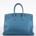 Hermes Birkin 35 Blue Jean Togo Gold Hardware - Square G - Image 4
