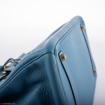 Hermes Birkin 35 Blue Jean Togo Gold Hardware - Square G - Image 14