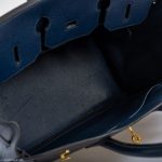 Hermes Birkin 35 Blue Saphire Ardennes leather Gold Hardware - Z Circle - Image 13