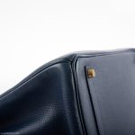 Hermes Birkin 35 Blue Saphire Ardennes leather Gold Hardware - Z Circle - Image 9
