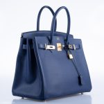 Hermes Birkin 35 Blue Saphire Epsom with Gold Hardware - 2016, X - Image 9