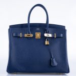 Hermes Birkin 35 Blue Saphire Epsom with Gold Hardware - 2016, X - Image 7