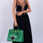 Hermes Birkin 35 Cactus Matte Alligator Gold Hardware - 2014, R - Image 2