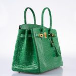 Hermes Birkin 35 Cactus Matte Alligator Gold Hardware - 2014, R - Image 8