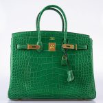 Hermes Birkin 35 Cactus Matte Alligator Gold Hardware - 2014, R - Image 9