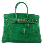 Hermes Birkin 35 Cactus Matte Alligator Gold Hardware - 2014, R