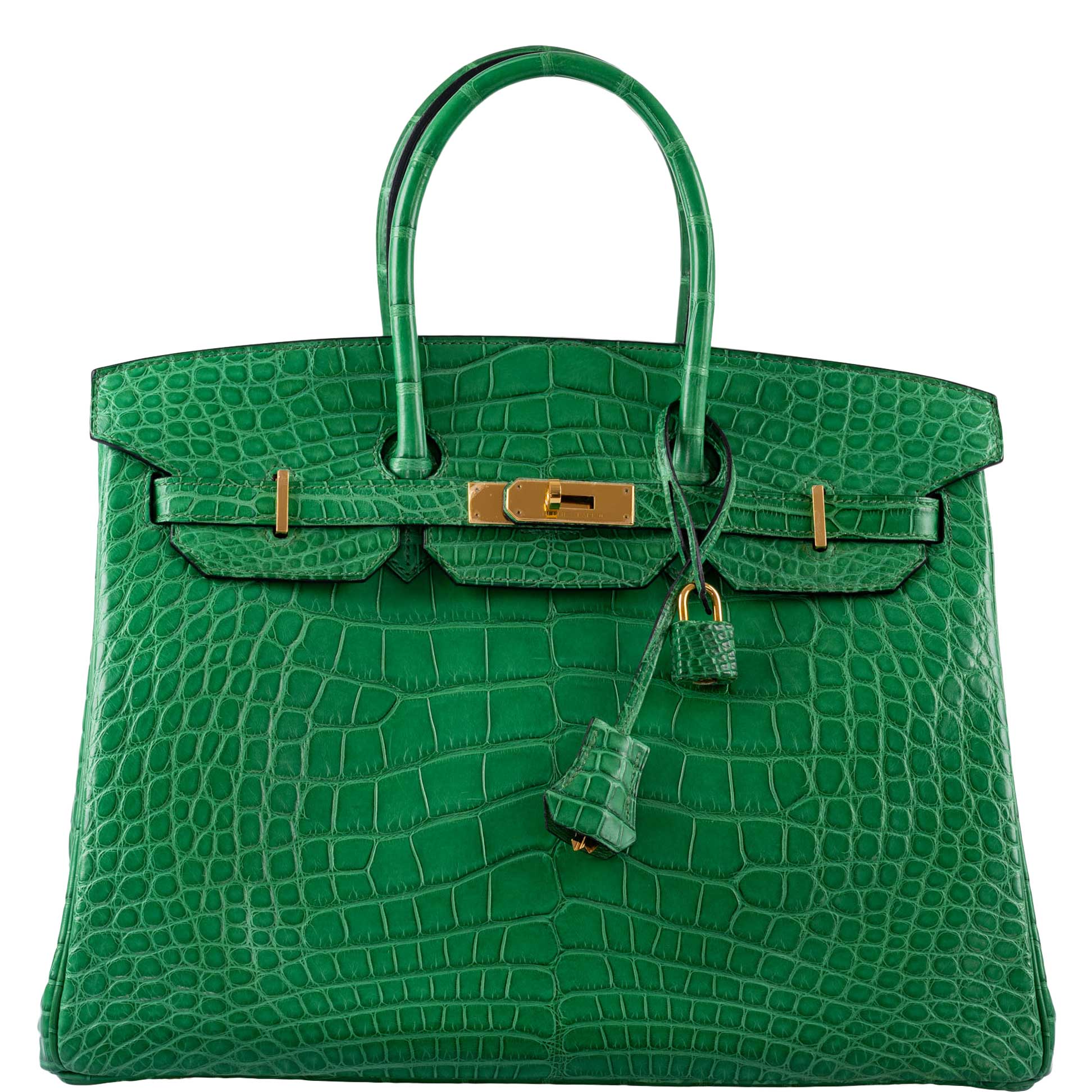 Hermes-Birkin-35-Cactus-Matte-Alligator-Gold-Hardware-2014-R_12a27ca7-2fdb-43dc-b153-89d54ac21c53-1 Hermes Birkin 35 Cactus Matte Alligator Gold Hardware - 2014, R - Image 1