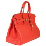 Hermes Birkin 35 Capucine Togo leather Gold Hardware - 2011, O Square - Image 3