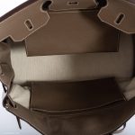 Hermes Birkin 35 Crinoline & Etoupe Clemence with Palladium Hardware - 2005, I Square - Image 11