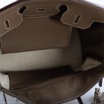 Hermes Birkin 35 Crinoline & Etoupe Clemence with Palladium Hardware - 2005, I Square - Image 14
