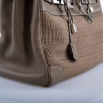 Hermes Birkin 35 Crinoline & Etoupe Clemence with Palladium Hardware - 2005, I Square - Image 15