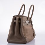 Hermes Birkin 35 Crinoline & Etoupe Clemence with Palladium Hardware - 2005, I Square - Image 8