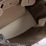Hermes Birkin 35 Crinoline & Etoupe Clemence with Palladium Hardware - 2005, I Square - Image 9