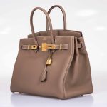 Hermes Birkin 35 Etoupe Togo Gold Hardware - 2019, D - Image 4