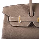 Hermes Birkin 35 Etoupe Togo Gold Hardware - 2019, D - Image 5