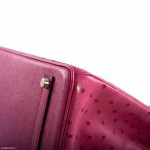 Hermes Birkin 35 Fuchsia Ostrich with Palladium Hardware - 2004, H Square - Image 9