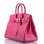 Hermes Birkin 35 Fuchsia Ostrich with Palladium Hardware - 2004, H Square - Image 3