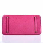 Hermes Birkin 35 Fuchsia Ostrich with Palladium Hardware - 2004, H Square - Image 6