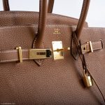 Hermes Birkin 35 Gold Togo Gold Hardware - Square O - Image 12