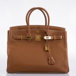 Hermes Birkin 35 Gold Togo Gold Hardware - Square O - Image 5