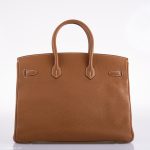 Hermes Birkin 35 Gold Togo Gold Hardware - Square O - Image 6