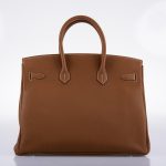 Hermes Birkin 35 Gold Togo with Palladium Hardware - 2014, R Square - Image 7