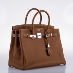 Hermes Birkin 35 Gold Togo with Palladium Hardware - 2014, R Square - Image 2