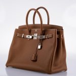 Hermes Birkin 35 Gold Togo with Palladium Hardware - 2014, R Square - Image 3