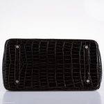 Hermes Birkin 35 Graphite Porosus Crocodile with Palladium Hardware - 2014, R Square - Image 12