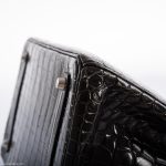 Hermes Birkin 35 Graphite Porosus Crocodile with Palladium Hardware - 2014, R Square - Image 7