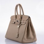 Hermes Birkin 35 Gris Tourterelle Togo with Palladium Hardware - 2009, M Square - Image 3