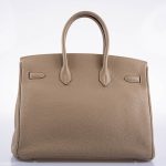 Hermes Birkin 35 Gris Tourterelle Togo with Palladium Hardware - 2009, M Square - Image 4