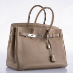 Hermes Birkin 35 Gris Tourterelle Togo with Palladium Hardware - 2009, M Square - Image 11