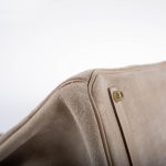 Hermes Birkin 35 Grizzly Argile Veau Doblis Suede & Swift Permabrass Hardware - 2014, R Square - Image 4
