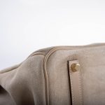 Hermes Birkin 35 Grizzly Argile Veau Doblis Suede & Swift Permabrass Hardware - 2014, R Square - Image 5