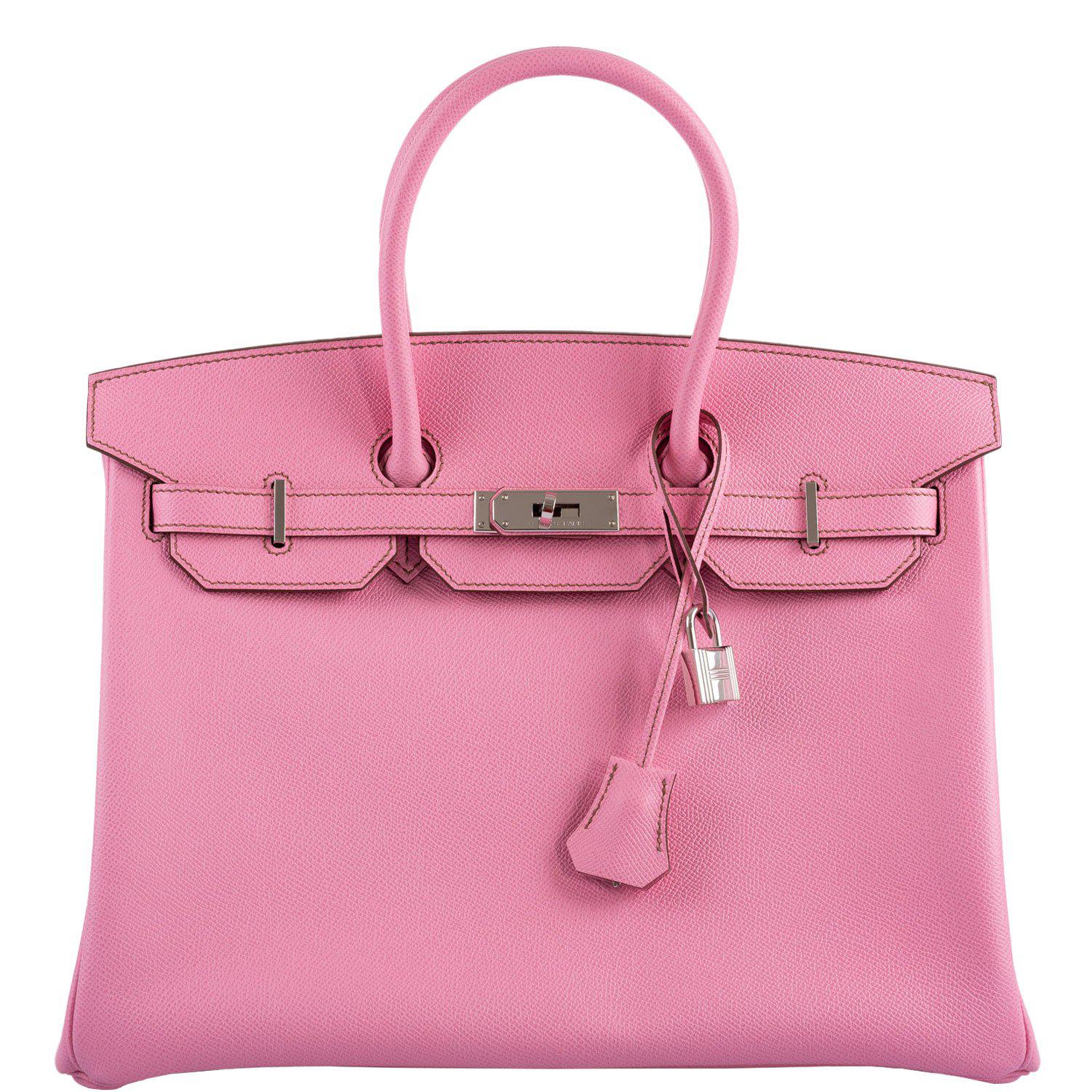 Hermes-Birkin-35-HSS-5P-Bubblegum-Epsom-with-Palladium-Hardware-2012-P-Square_5d70e91b-e935-457e-8ca3-770bbf1dd79f Hermes Birkin 35 HSS 5P Bubblegum Epsom with Palladium Hardware - 2012, P Square - Image 1