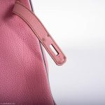 Hermes Birkin 35 HSS 5P Bubblegum Pink & Celeste Togo Palladium Hardware - 2011, Square O - Image 12