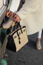 Hermes Birkin 35 HSS Black & Parchemin Togo Leather Palladium Hardware - 2009, M Square - Image 11