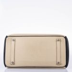 Hermes Birkin 35 HSS Black & Parchemin Togo Leather Palladium Hardware - 2009, M Square - Image 10